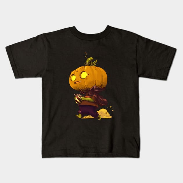 Jack o lantern Trick or treat halloween Kids T-Shirt by Carlos CD